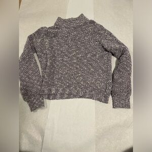 Caslon Textured Knit Cowl Sweater - Purple